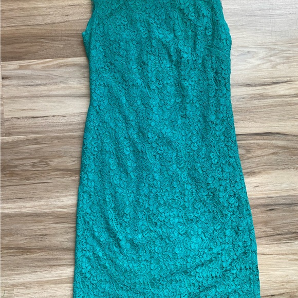 Adrianna Papell Green Lace Dress- Size 2 Petite - Picture 5 of 6